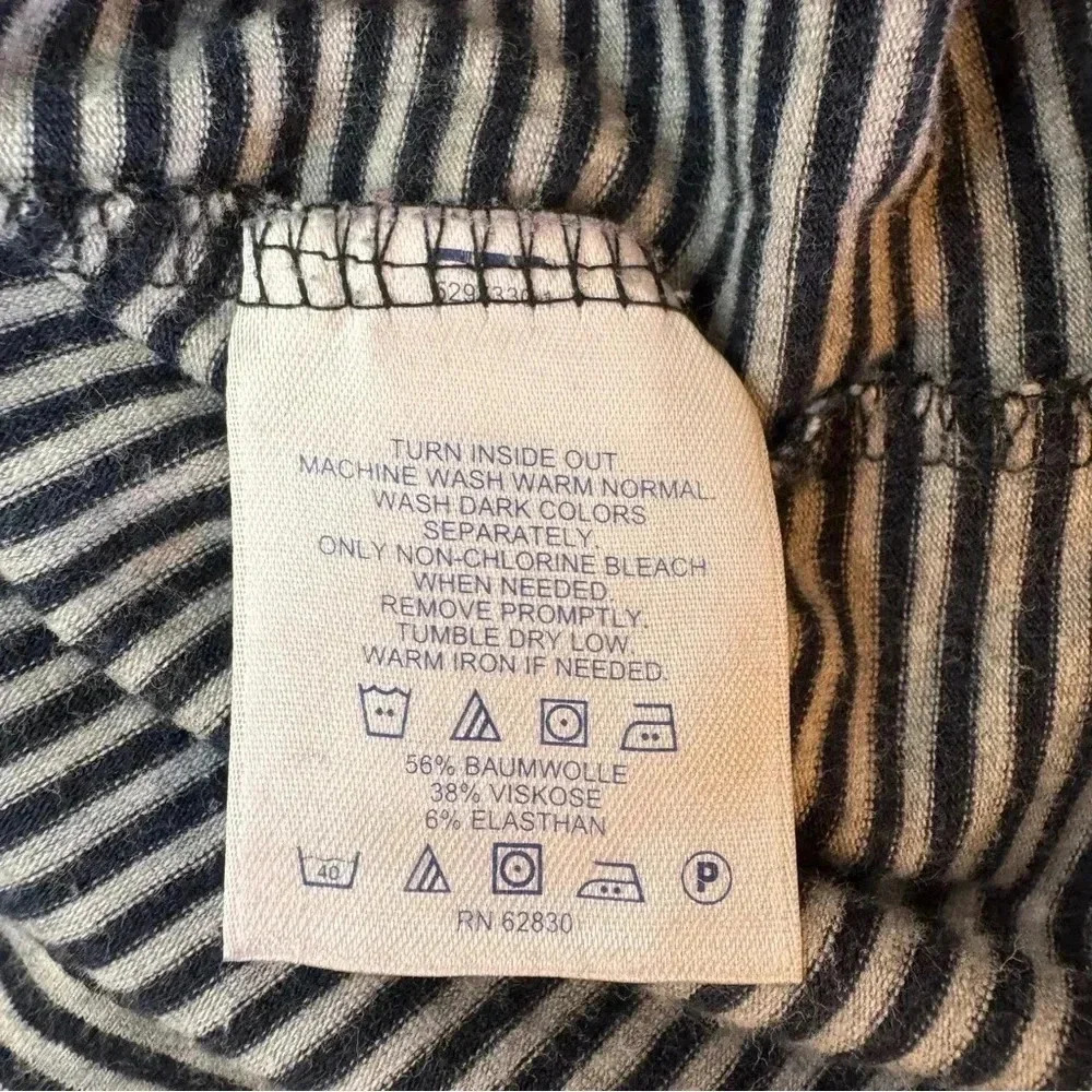Lands' End Striped Long Sleeve Turtleneck Top Women's Size Medium Petit - Picture 6 of 7
